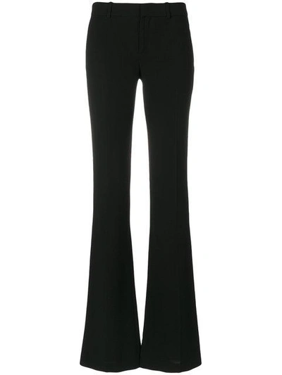 slim fit flared trousers