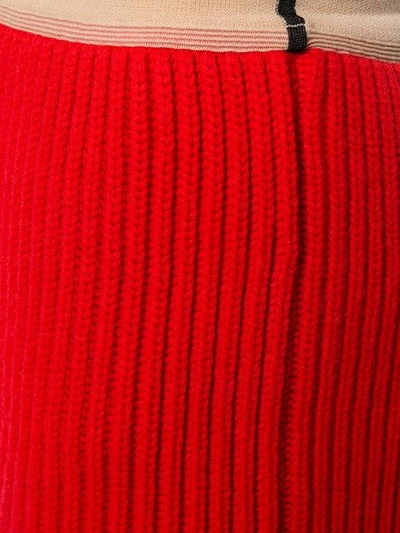 Shop Calvin Klein Rib Knit Skirt In Red