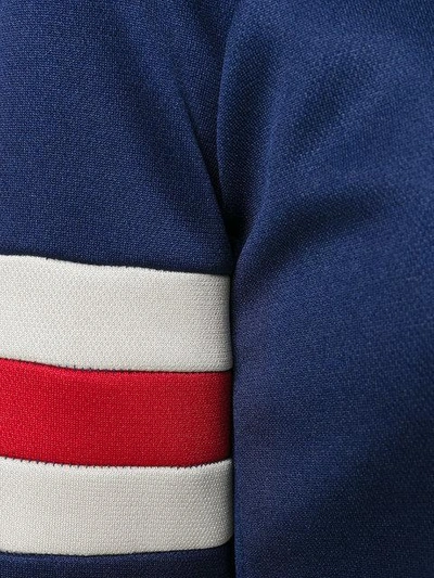 Jw Anderson Striped-sleeve Half-zip Sweatshirt In Navy Multi | ModeSens