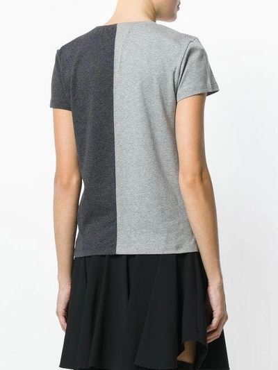 panelled chain neck T-shirt