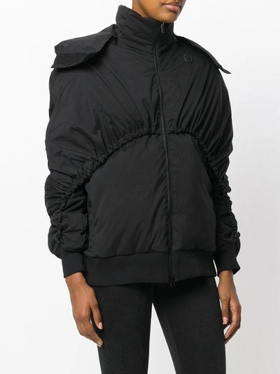 Shop Y-3 Zip Up Bomber Jacket - Black