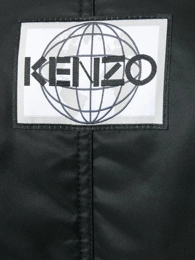 Shop Kenzo Long Line Bomber Jacket In Black