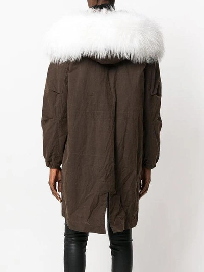 Shop Forte Couture Fur Trim Parka In Brown