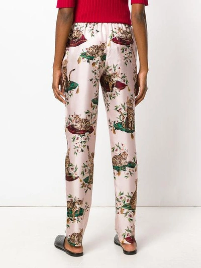 Shop Dolce & Gabbana Cat Print Trousers