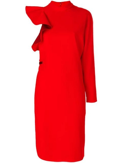 Shop Givenchy Asymmetric Dress In 600