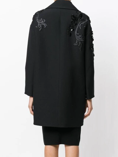 Shop Versace Embroidered Coat