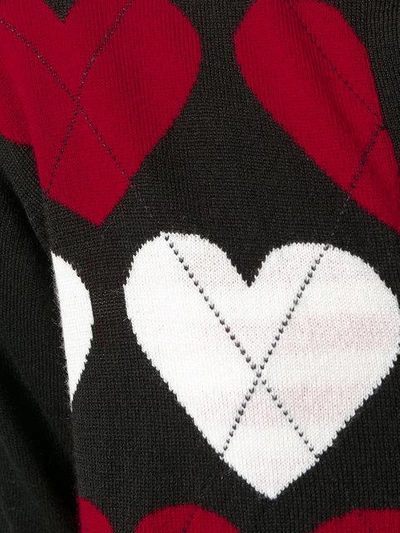 Shop Love Moschino Short-sleeve Heart Cardigan - Black