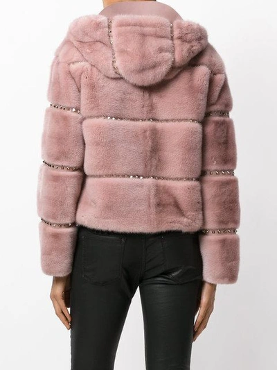 Shop Valentino Rockstud Jacket In Pink