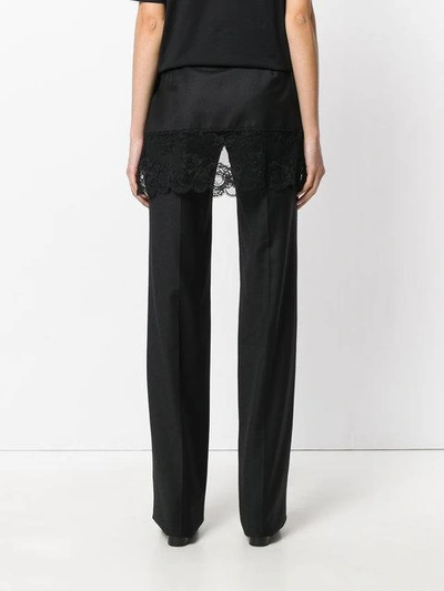 Shop Givenchy Lace Overlay Tailored Trousers In Black