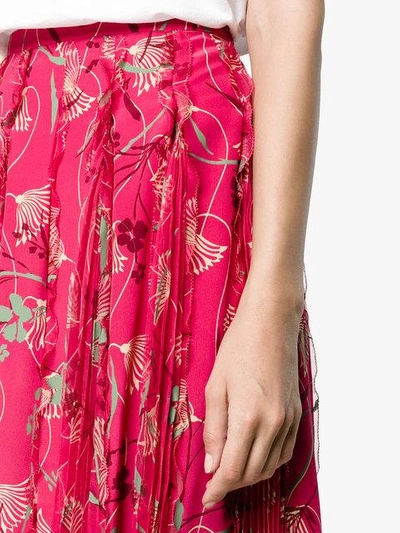 Shop Valentino Lotus Print Skirt