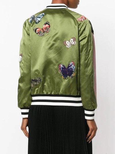 Shop Valentino Butterfly Patch Bomber Jacket