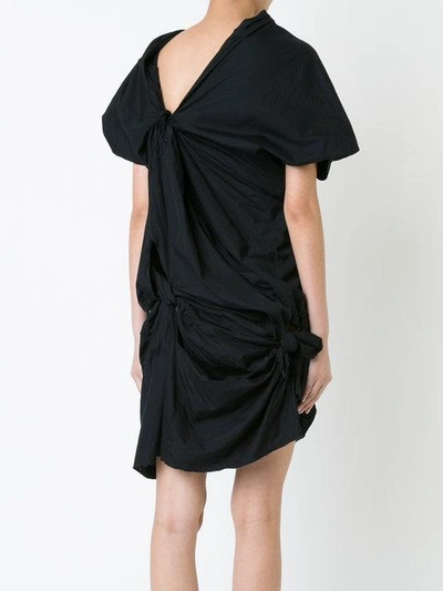 Shop Comme Des Garçons Knot Shift Dress - Black