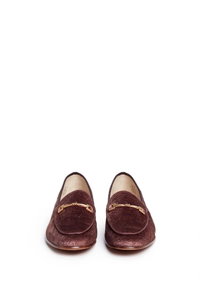 Shop Sam Edelman 'loraine' Horsebit Floral Jacquard Velvet Step-in Loafers