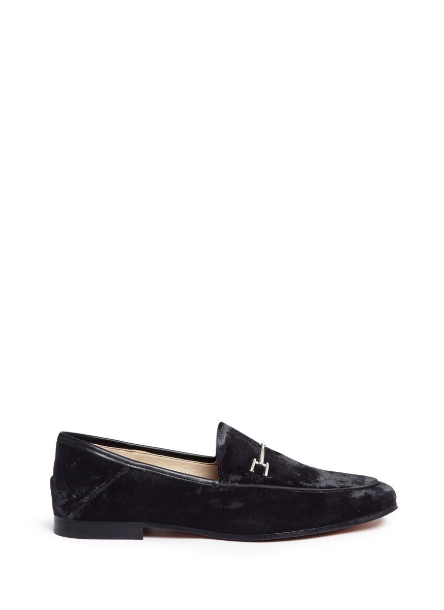 sam edelman black velvet loafers