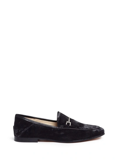 Shop Sam Edelman 'loraine' Horsebit Crushed Velvet Step-in Loafers