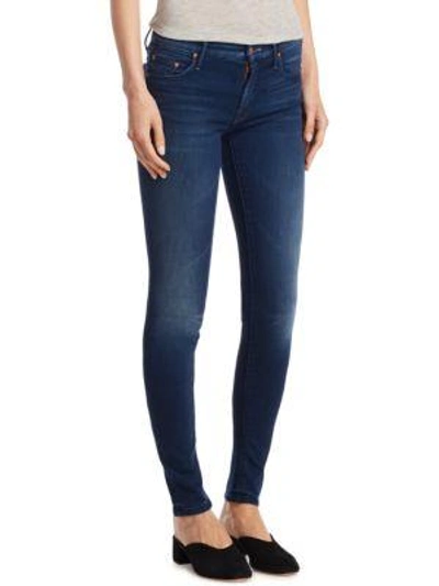 Shop Mother The Looker Mid-rise Skinny Jeans In Crowd Pleaser