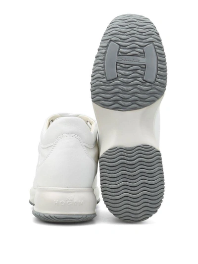 Shop Hogan Interactive Fabric H Sneakers In White