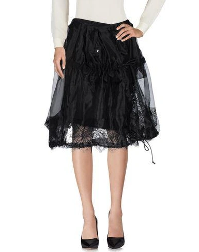 Shop Sacai Knee Length Skirt In Black