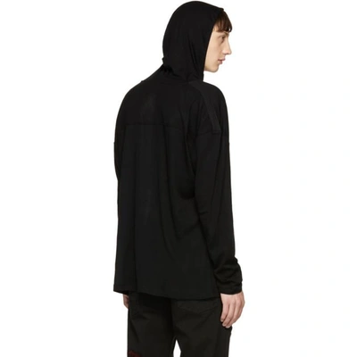 Shop Balmain Black Cashmere Jersey Hoodie In Noir 176