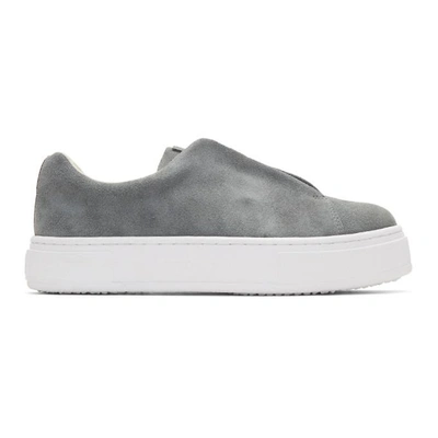 Shop Eytys Grey Suede Doja Sneakers