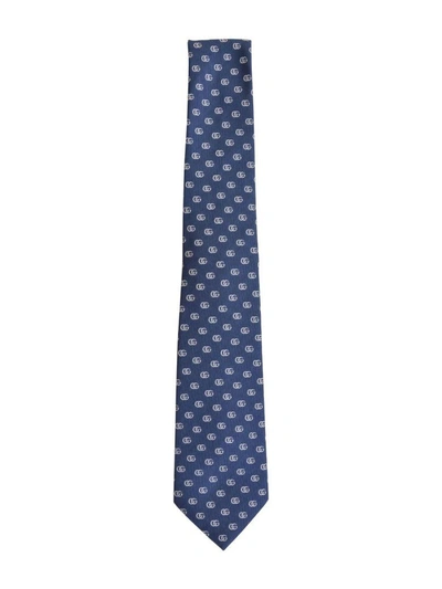 Shop Gucci Double G Pattern Silk Tie