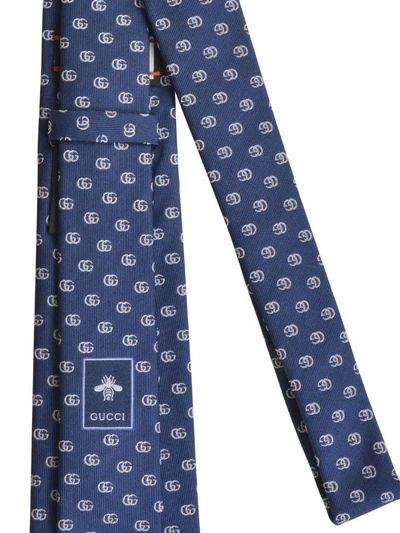 Shop Gucci Double G Pattern Silk Tie