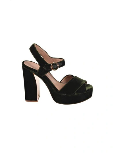 Shop Tory Burch Platform Heeled Sandals In Green