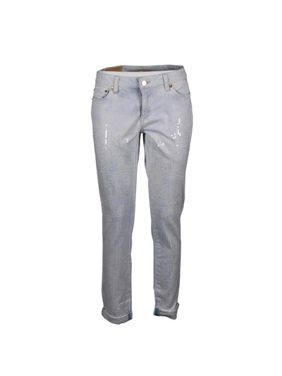 Michael Kors Classic Distressed Jeans In Bleach Denim