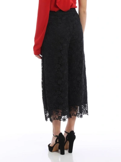Shop Diane Von Furstenberg Holly Lace Culottes In Black