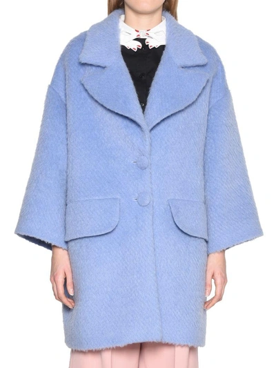 Shop Vivetta Coat In Light Blue