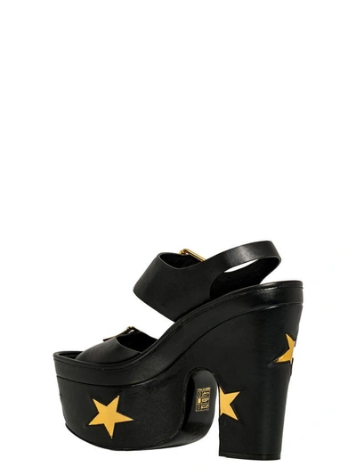Shop Stella Mccartney Wedge Sandal In Black