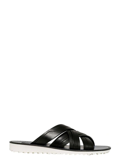 Shop Dolce & Gabbana Sandal 'carracci' In Black