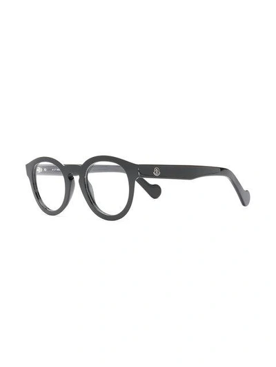Shop Moncler Round Frame Glasses
