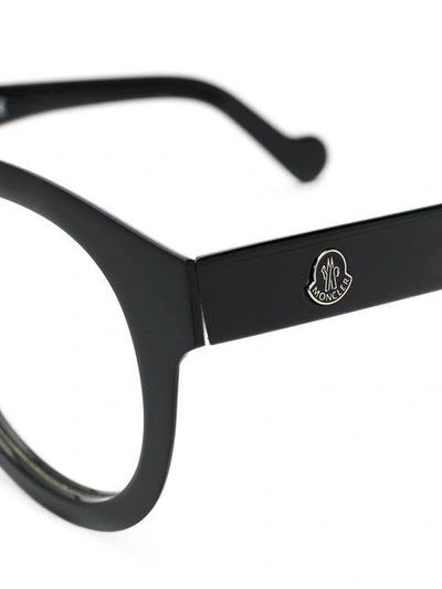 Shop Moncler Round Frame Glasses