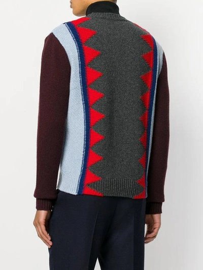 Shop Dsquared2 Contrast Knit Patterned Sweater