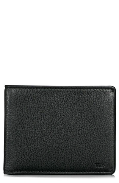 Shop Tumi Global Leather Rfid Wallet In Black Textured