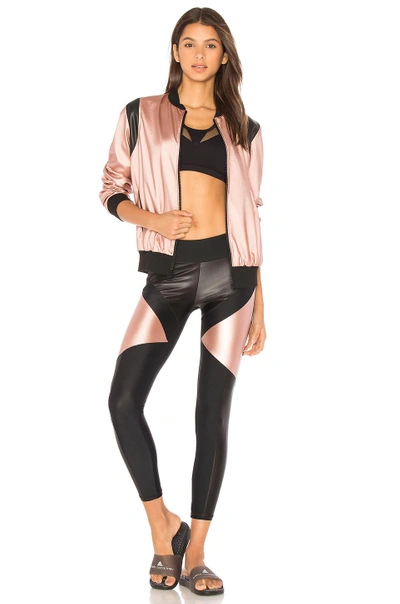 Shop Lanston Sport Johnson Bomber In Rose Gold