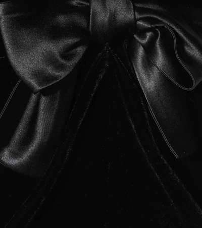 Shop Altuzarra Satin-trimmed Velvet Top In Black