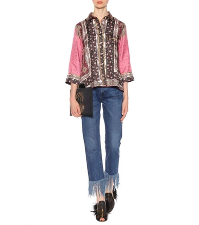 Shop F.r.s For Restless Sleepers Printed Silk-satin Shirt