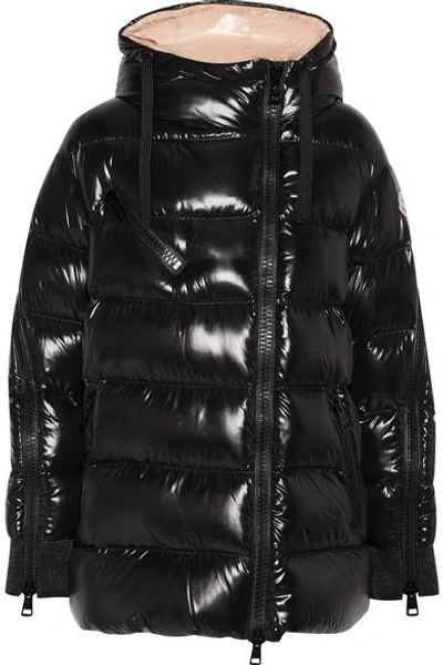 Shop Moncler Liriope Quilted Glossed-shell Down Hooded Coat