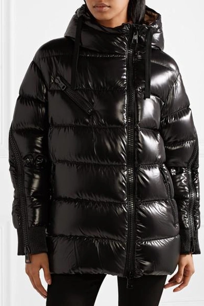 Shop Moncler Liriope Quilted Glossed-shell Down Hooded Coat