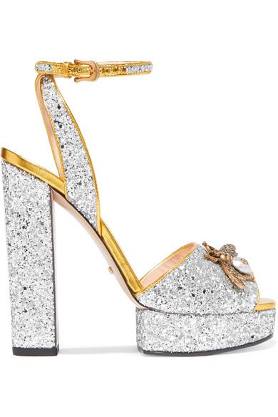 gucci glitter sandals