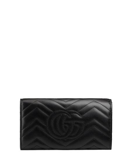 Gucci Small Full Flap Wallet-on-a-chain With Insects In Black | ModeSens