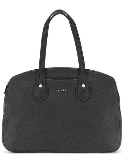 Shop Furla Giada Tote In Black