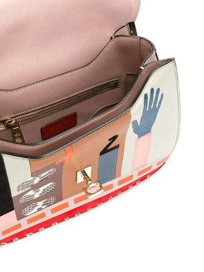 Shop Valentino Garavani Piper Saddle Bag In Pink