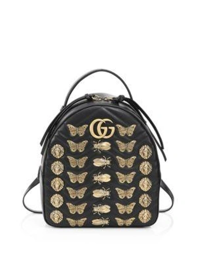 Entreprenør Stol Minearbejder Gucci Gg Marmont Animal Studs Leather Backpack In Black | ModeSens