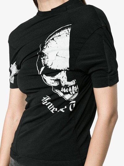 Shop Vetements Printed Asymmetric T Shirt In Black