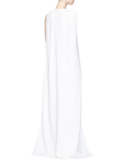 Shop Stella Mccartney 'cecilia' One-shoulder Cape Cady Gown