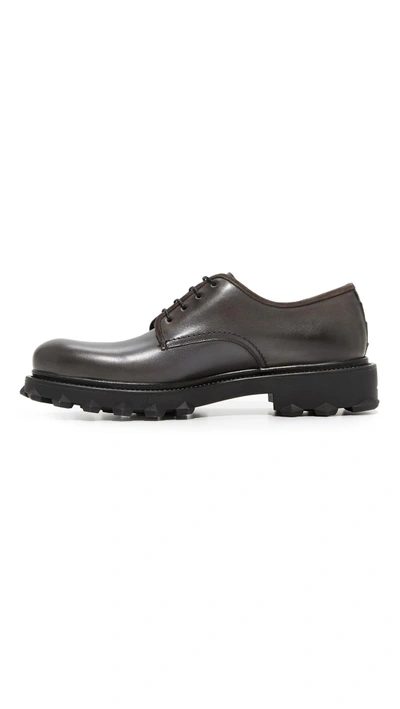 Shop Ferragamo Dassel 2 Derbies In Black, Blue