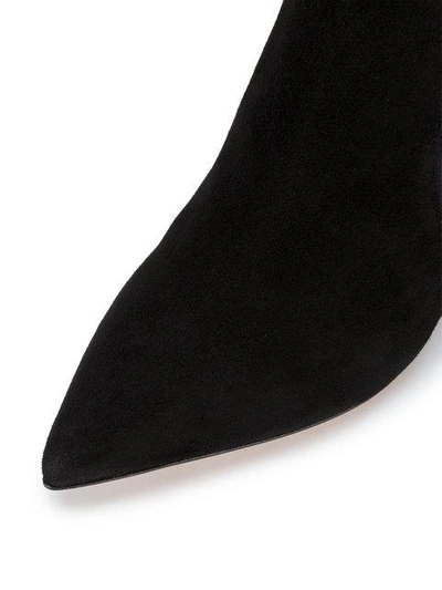 Shop Gianvito Rossi Pointed-toe 90mm Sock Boots In Black